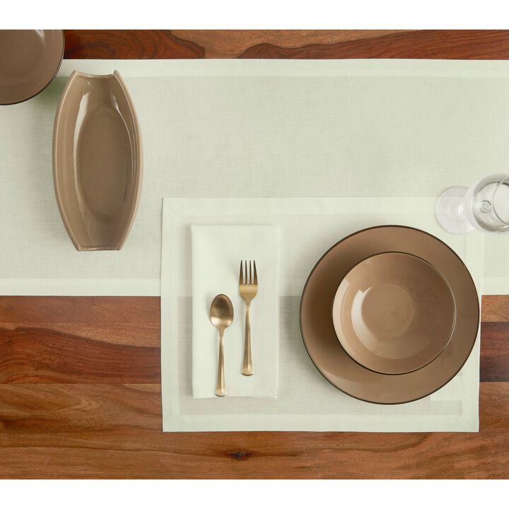 Solino Home Cotton Linen 14 x 19 Inch Placemats Set of 6 | Dru - Cotton Linen Plain