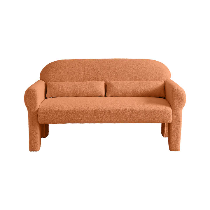 Modern Boucle Loveseat For Living Room