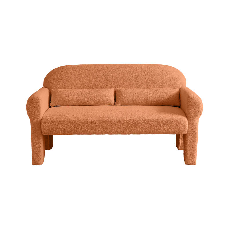 Modern Boucle Loveseat For Living Room