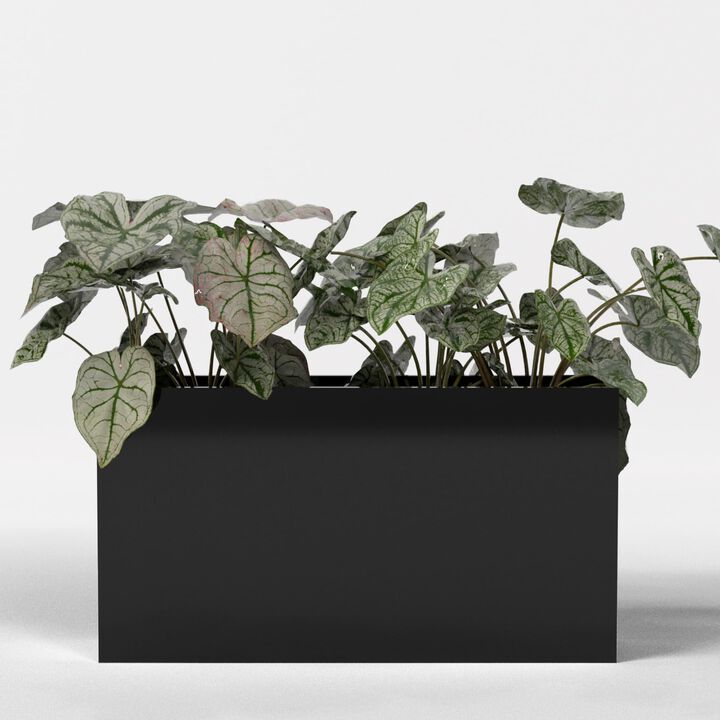 Greenline Fiberglass Leo Extra Large Indoor/Outdoor Rectangle Planter - 48 in x 16 in x 24 in