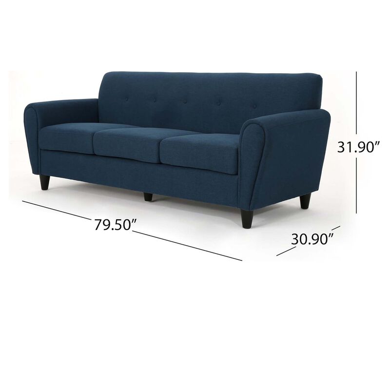 Merax Comfy 3-Seat Sofa with Wooden Legs