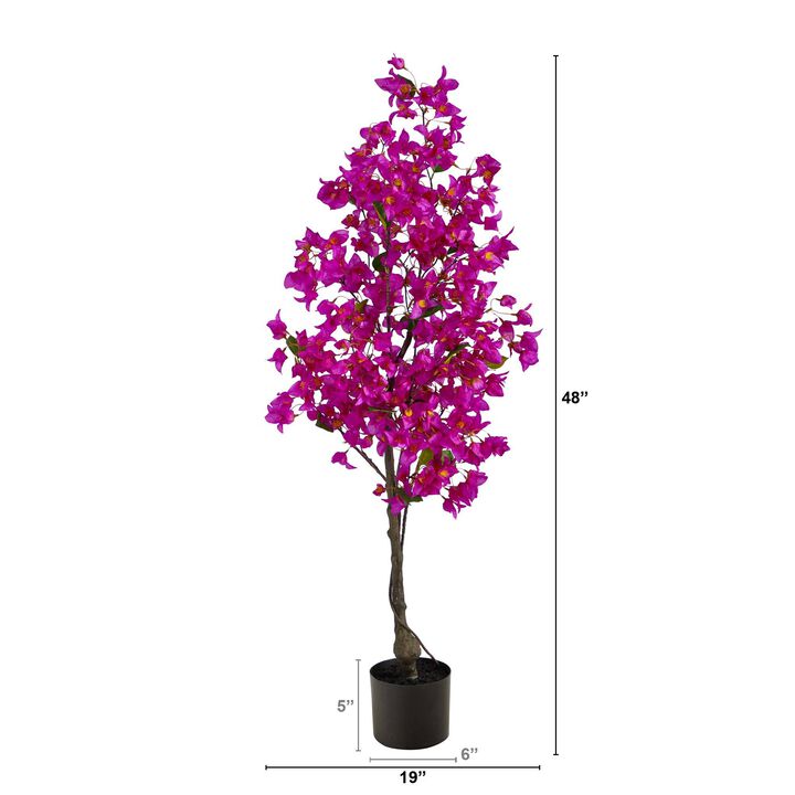 Nearly Natural 4-ft Bougainvillea Artificial Tree