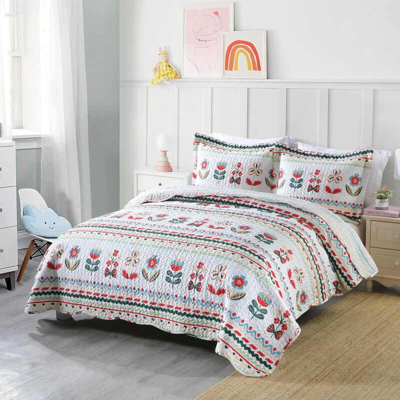 MarCielo Kids Cotton Quilt Bedspread Set Lita.