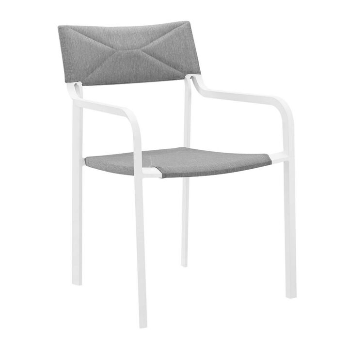 Raleigh Stackable Outdoor Patio Aluminum Dining Armchair-Benzara