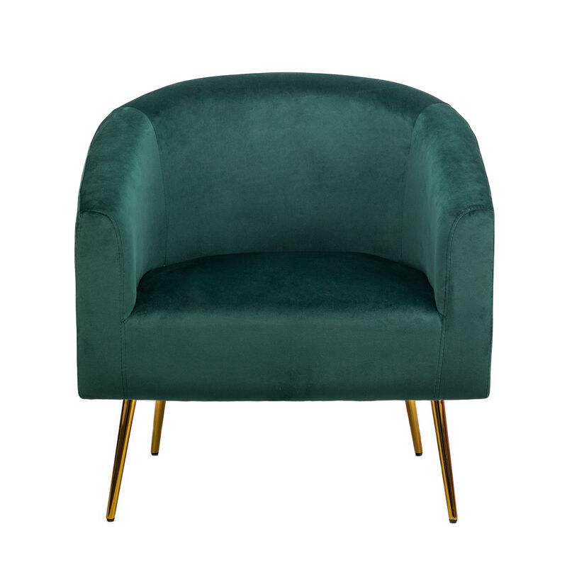 KIRUNA Metal and Bouclé Lounge Chair