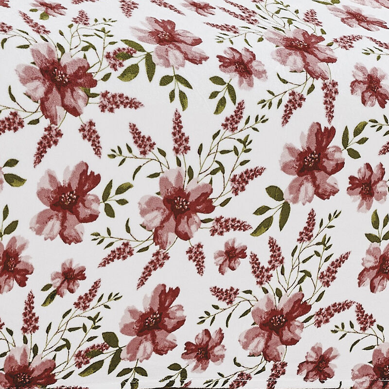 Plazatex Luxurious Ultra Soft Lightweight Rayla Printed Bed Blanket Floral 60" x 90"
