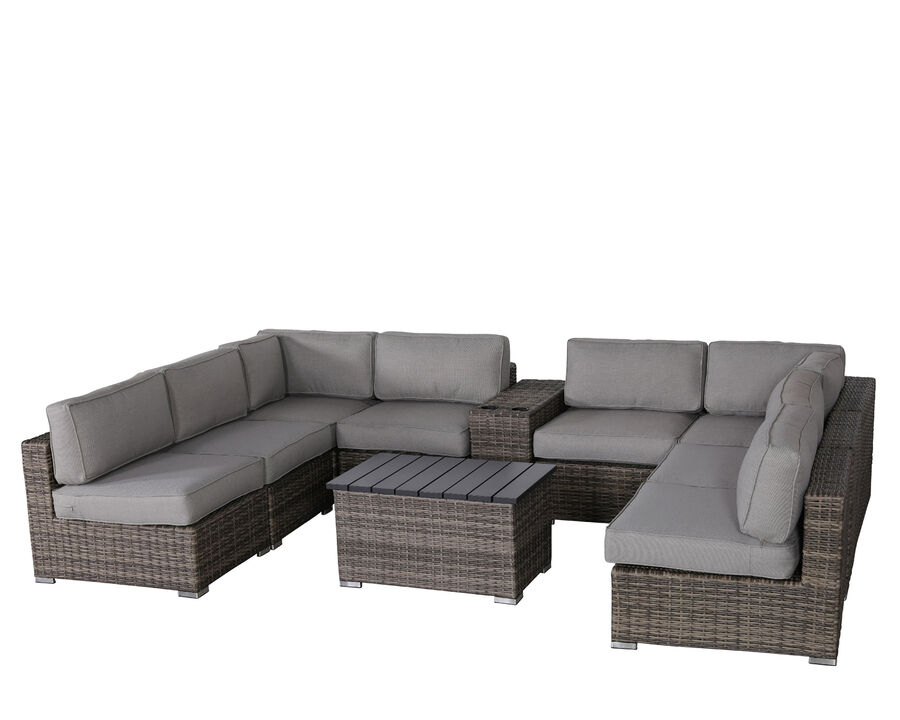 Living Source International Rattan Wicker Fully Assembled 6 - Person Seating Group with Cushions New