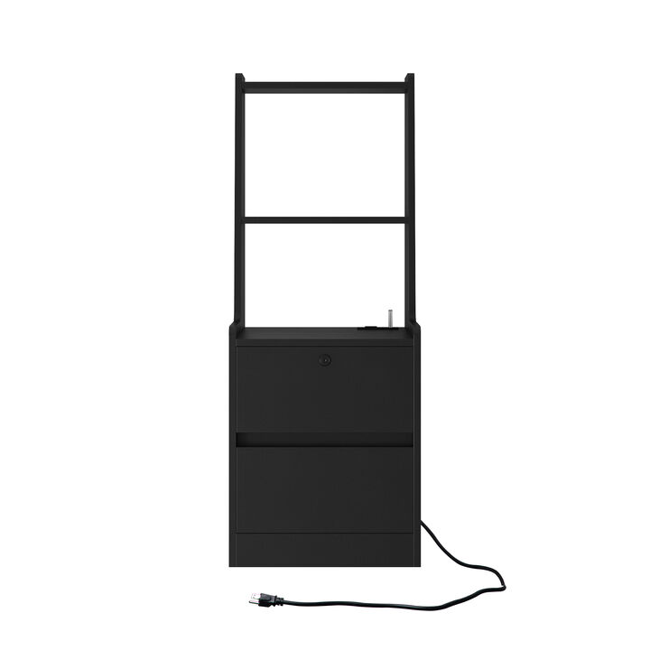 Streamdale Smart Storage Cabinet w/ Charging & LED Night Light