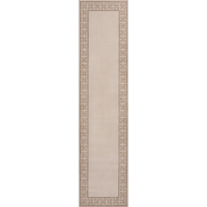 Athena Classic Geometric Border Indoor/Outdoor Runner Rug