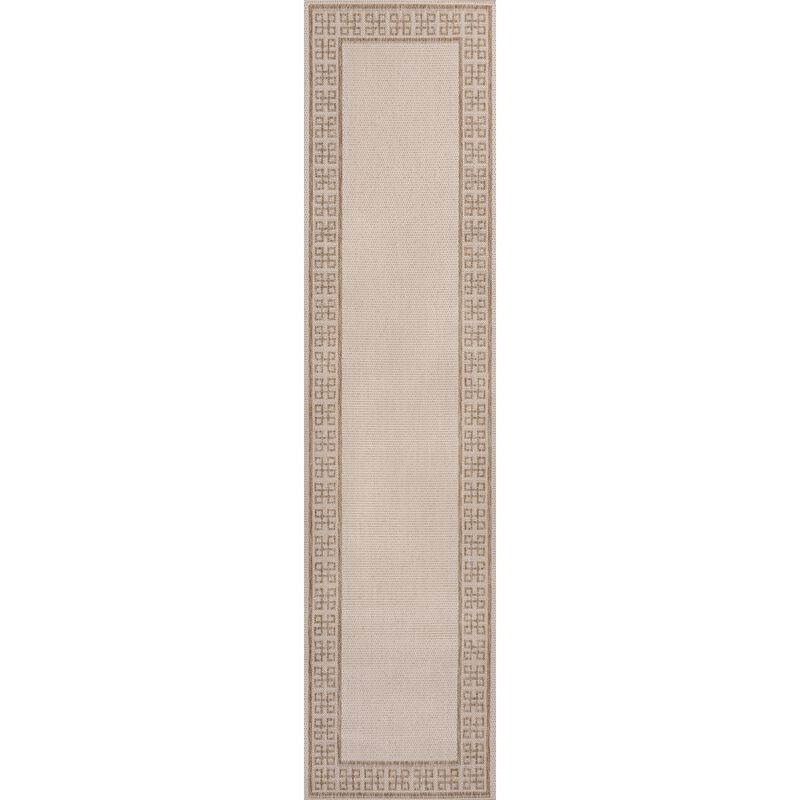 Athena Classic Geometric Border Indoor/Outdoor Runner Rug