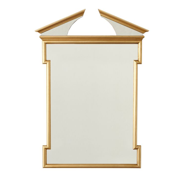 Broken Pediment Gold Mirror
