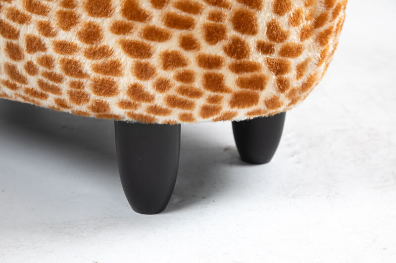 Brown Giraffe Animal Storage Ottoman