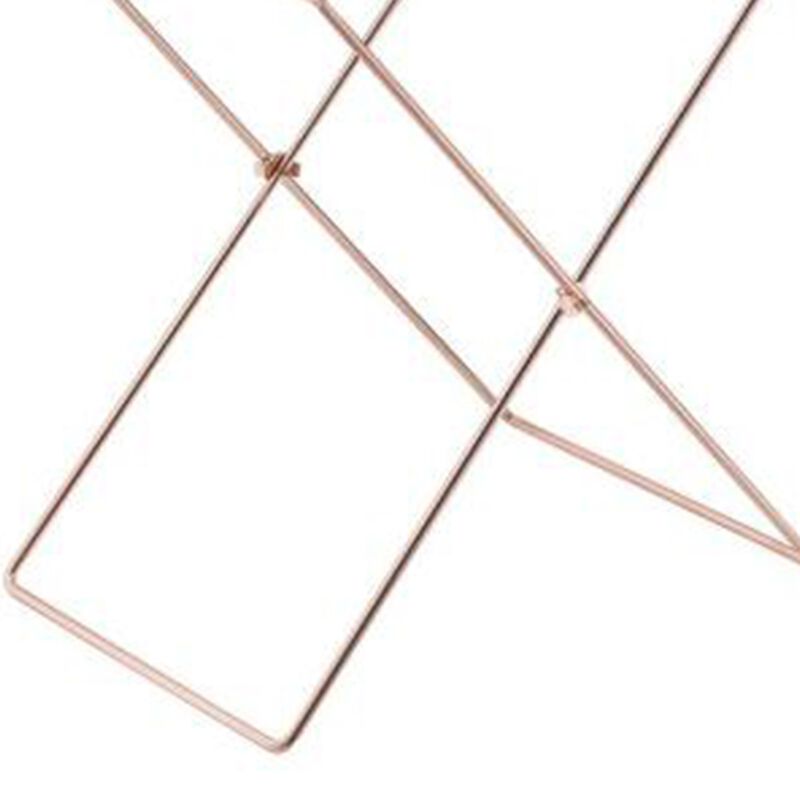 Modish Tray Table, Clear Acrylic & Copper - Benzara