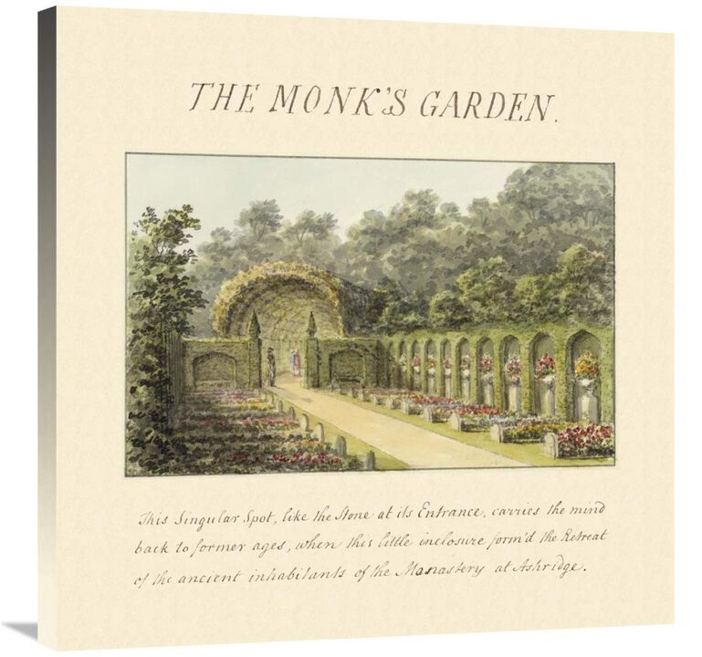 The Monks Garden, 1813-Canvas Art-30x30
