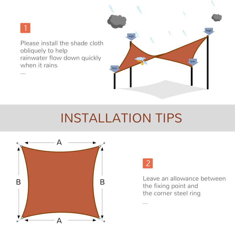 Brick Red Sun Cover: 20'x16' Rectangle Shade Sail for Outdoor Spaces