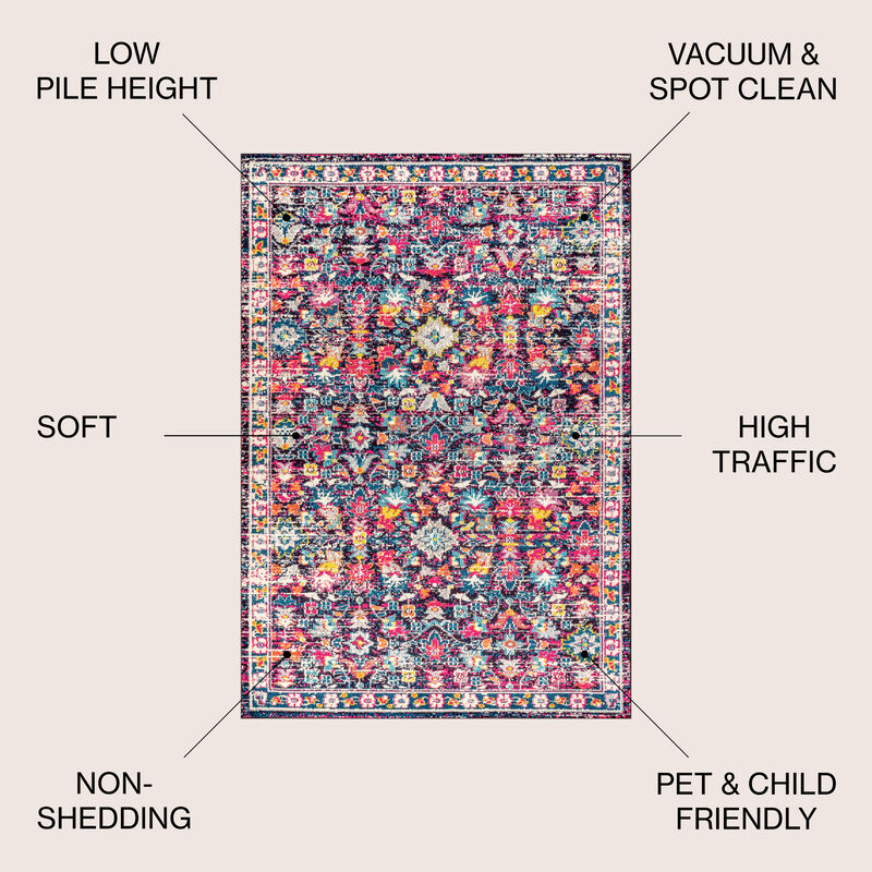 Alfombra Modern Persian Boho Floral Area Rug