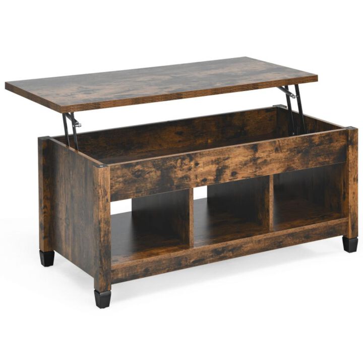 Hivvago Lift Top Coffee Table with Hidden Storage Compartment
