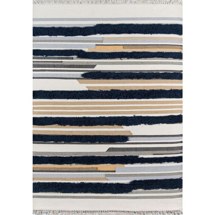 Novogratz Contemporary Rectangle Area Rug, Navy, 3' X 5'