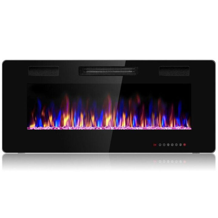 Hivvago 42 Inch Recessed Ultra Thin Electric Fireplace with Timer