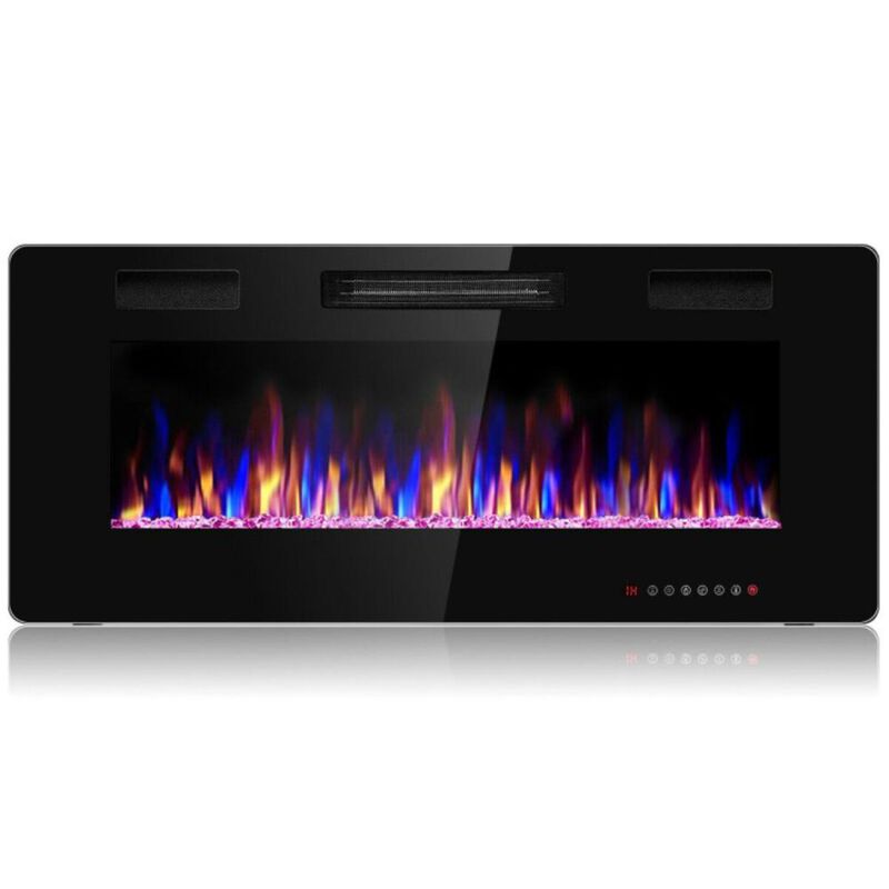 Hivvago 42 Inch Recessed Ultra Thin Electric Fireplace with Timer