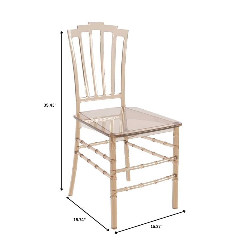 LeisureMod Synth Series Modern Dining Chair in Amber
