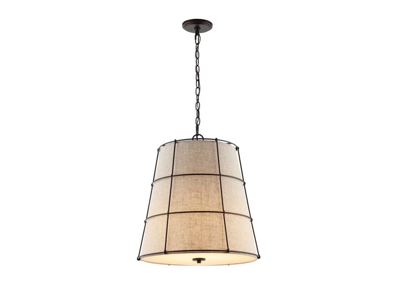 Silas 3-Light Rustic Farmhouse Iron LED Pendant