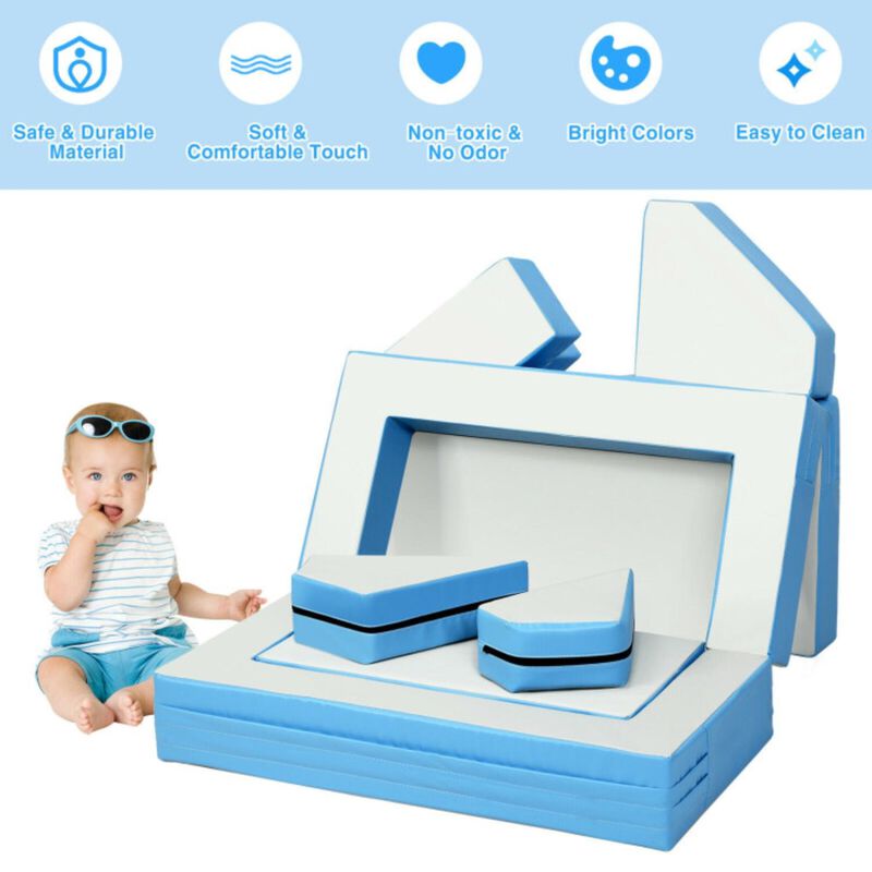 Hivvago 4-in-1 Crawl Climb Foam Shapes Toddler Kids Playset