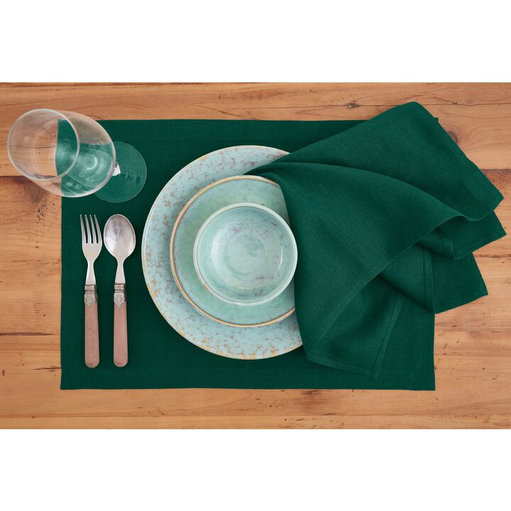 Solino Home 100% Pure Linen Dinner Napkins 20 x 20 Inch Set of 4 | Fete