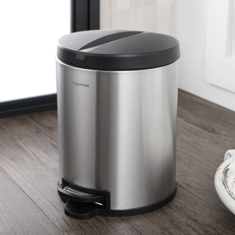 Oscar Round Step-Open Trash Can with Mini Trash Can