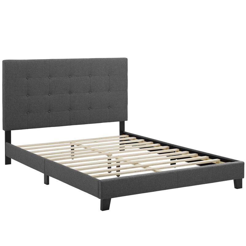 Modway - Melanie Full Tufted Button Upholstered Fabric Platform Bed