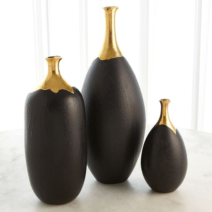 Dipped Golden Crackle Vase