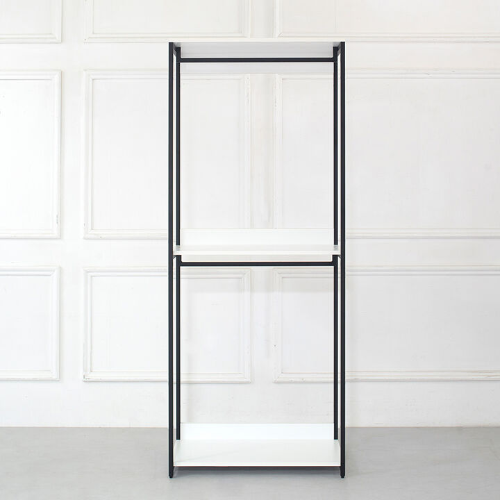 FC Design Klair Living 32" Wood and Metal Walk-in Closet with One Shelf