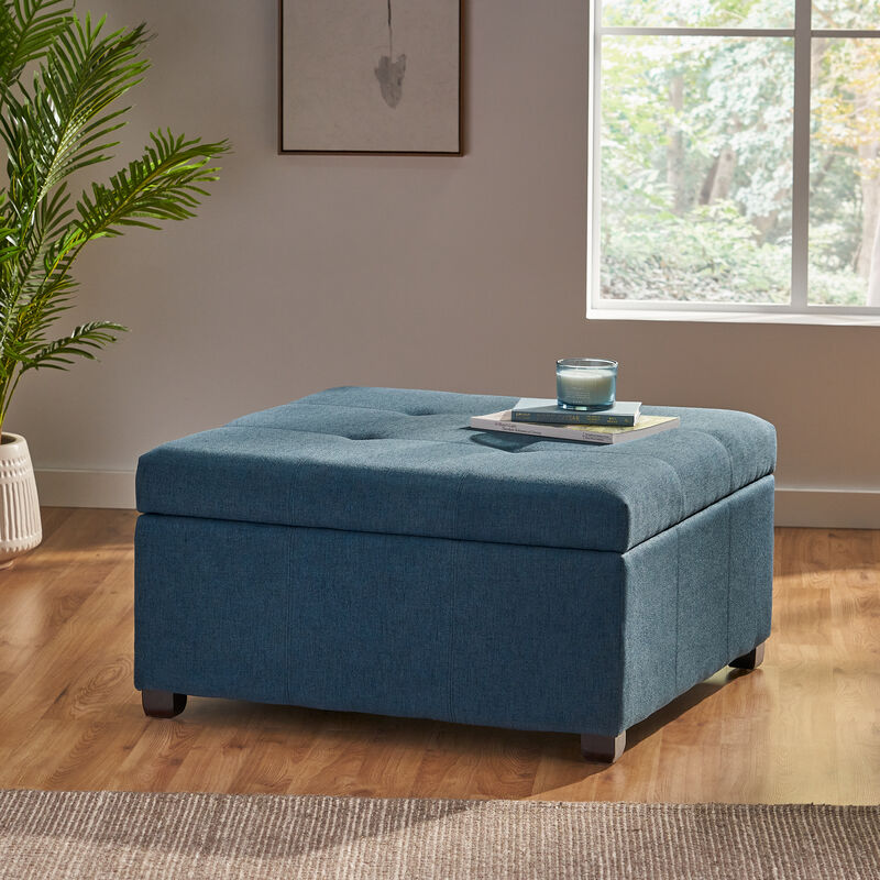 Merax Fabric  Square Storage Ottoman
