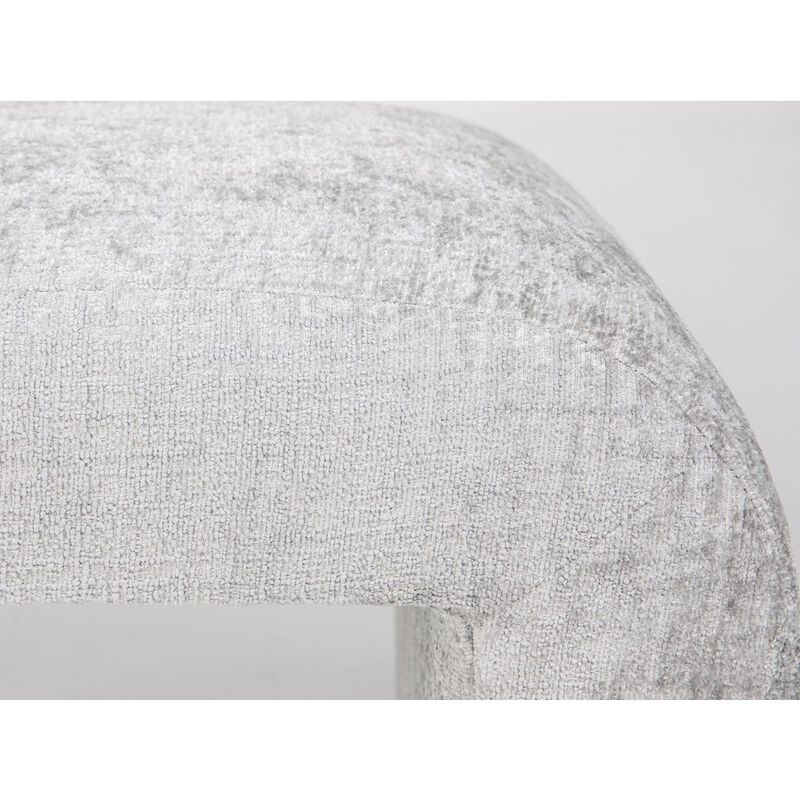 Jofran Sophia Modern Luxury Curved Upholstered Waterfall Jacquard Bench - Large
