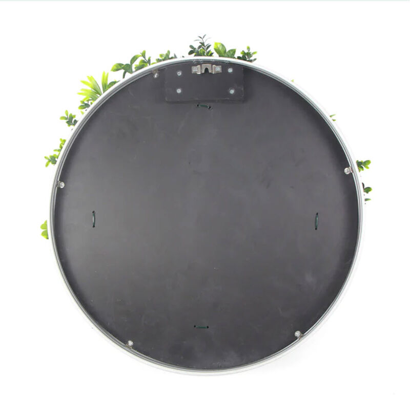 Luxury Artificial Green Wall Plant Wall Circle 20" White Frame UV Resistant