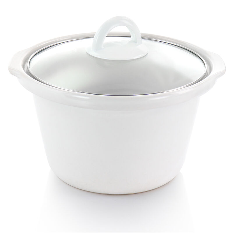Better Chef 3 Quart Round Slow Cooker with Removable Stoneware Crock in White