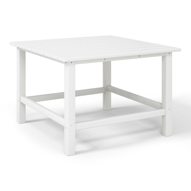 WestinTrends Kids 5-Piece HDPE Outdoor Square Patio Dining Table and Chairs Set