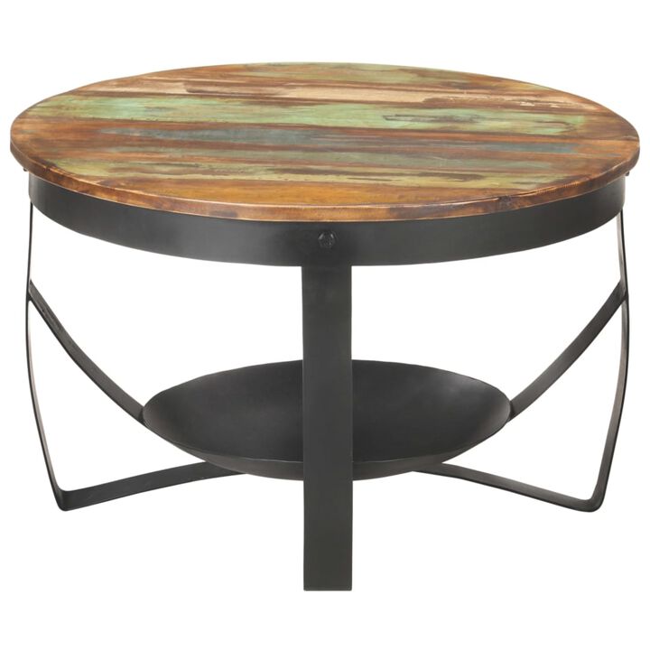 vidaXL Coffee Table 26.8"x16.9" Solid Reclaimed Wood