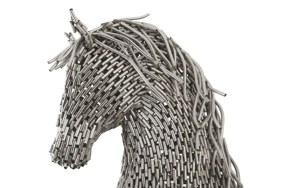 Horse Pipe Rearing Sculpture