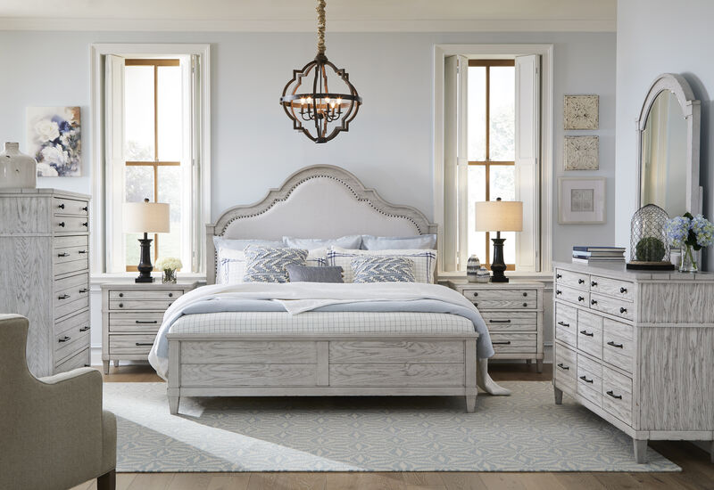 Belhaven upholstered panel bed