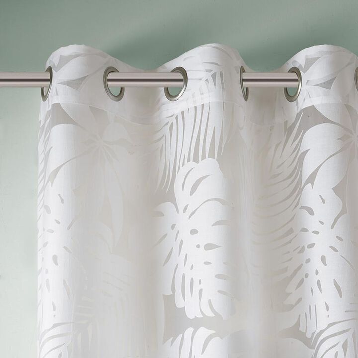 Belen Kox Leilani Palm Leaf Sheer Window Curtain, Belen Kox