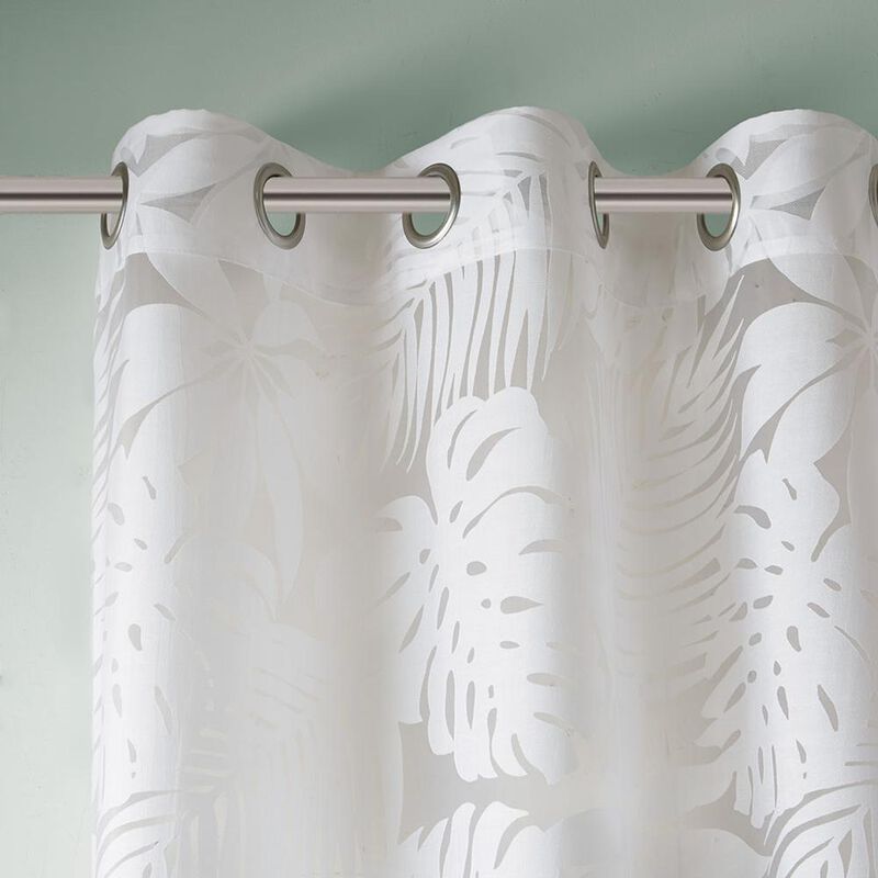 Belen Kox Leilani Palm Leaf Sheer Window Curtain, Belen Kox