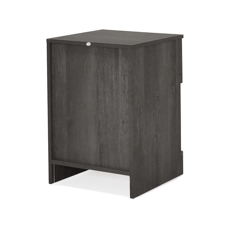 Vinie Nightstand with 1 Drawer and Shelf, Modern Taupe Gray Finish - Benzara