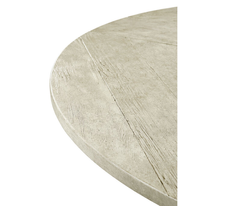 Whitewash Round Extendable Dining Table