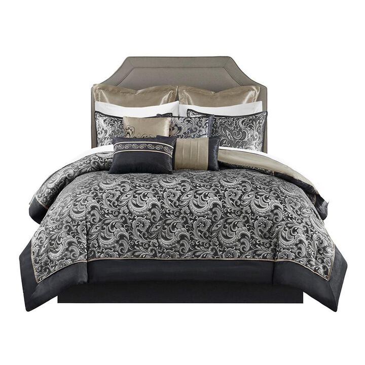 Belen Kox 24 Piece Room in a Bag King, Black, Belen Kox
