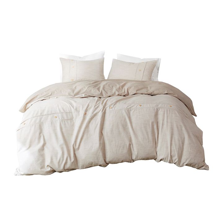 Gracie Mills Jennings Modern Farmhouse Organic Cotton Duvet Cover Set