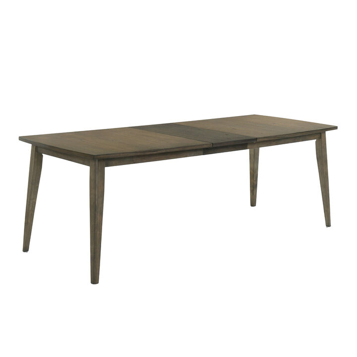 Yuki 72-88 Inch Extendable Dining Table, Tapered Legs, Vintage Walnut Brown-Benzara