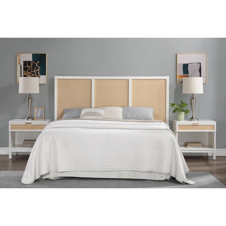 Comfort Pointe Bayport Cane and Solid Wood King Headboard