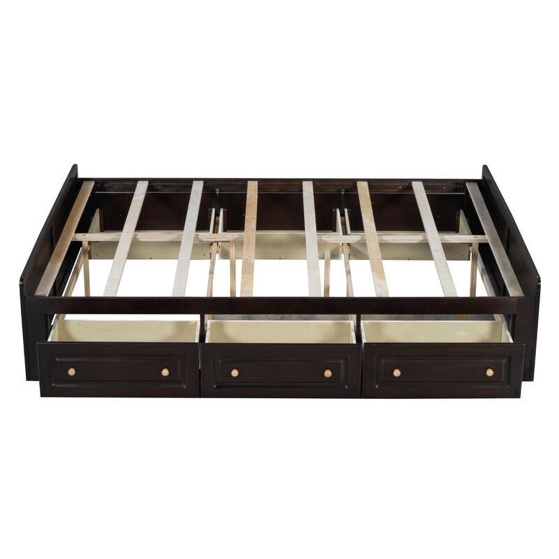 Merax Platform Bed Frame with 6 Drawers