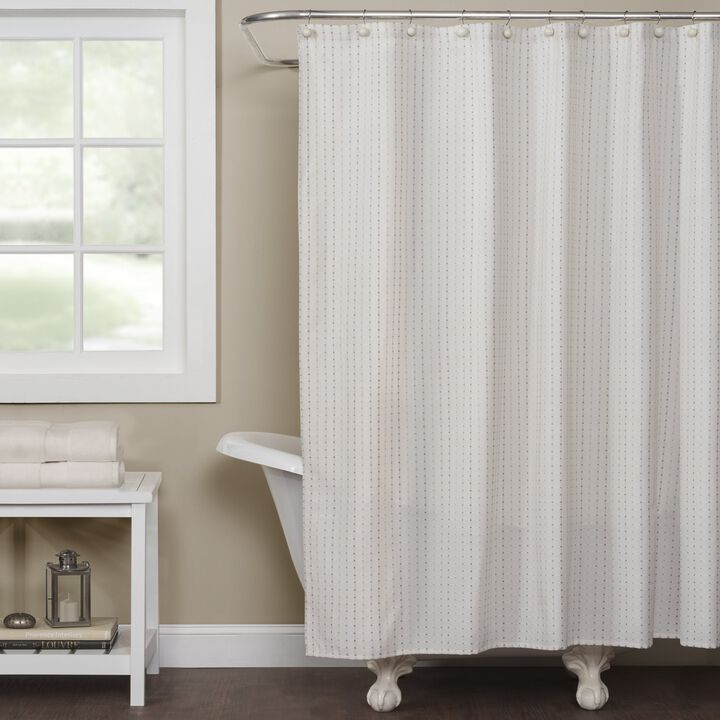 Saturday Knight Ltd Hopscotch High Quality Easily Fit And Ultra Durable Everyday Use Shower Curtain - 72x72", Gray